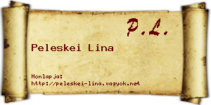 Peleskei Lina névjegykártya